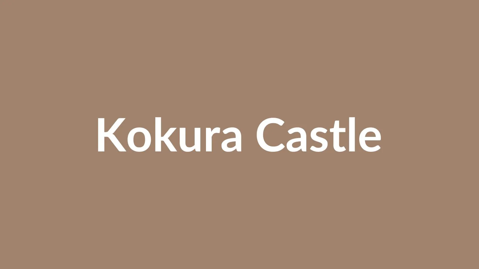 Kokura Castle keep against a clear sky