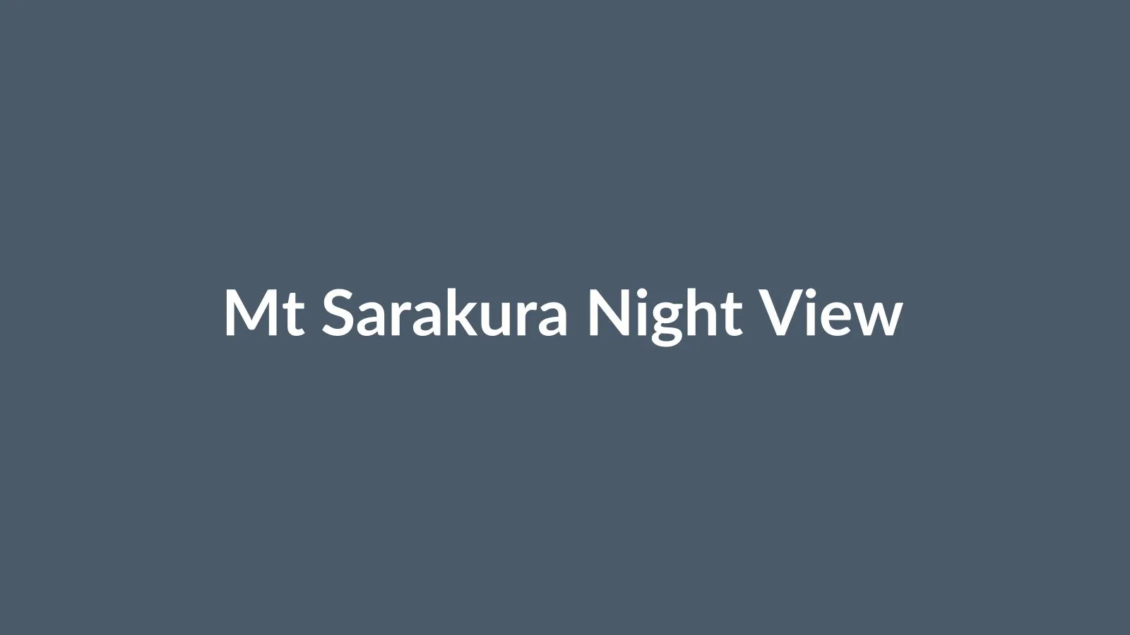 Night view of Kitakyushu and the Kanmon Strait from Mt. Sarakura